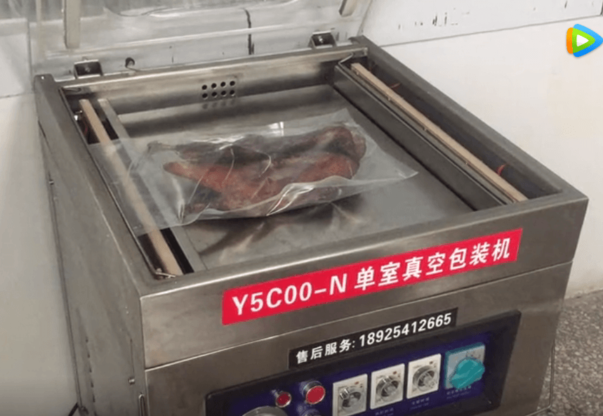 透明烤鸭真空袋使用智能真空包装机抽真空视频